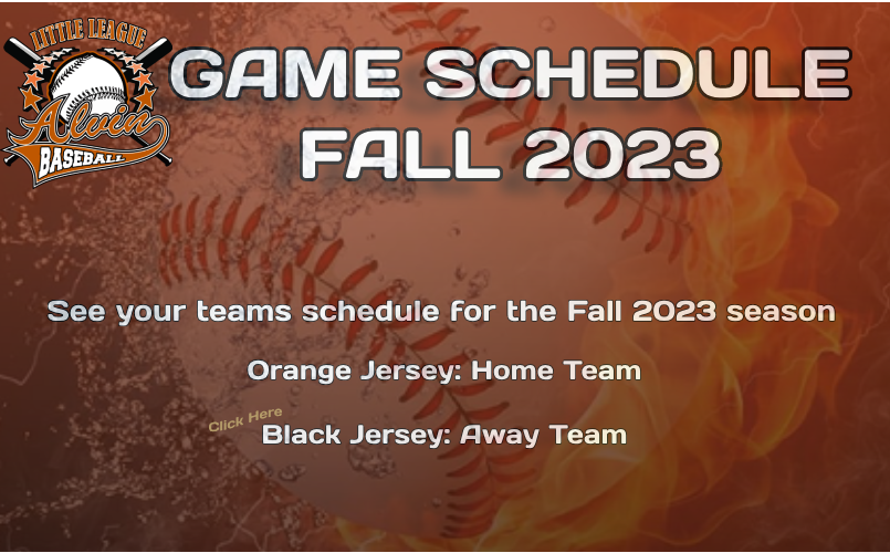 Fall 2023 Season Schedule Released